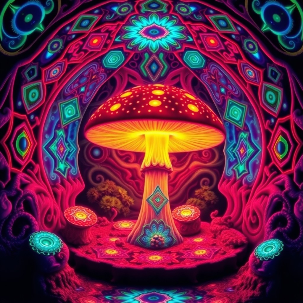 Inside Room Where Psilocybin mushroom
