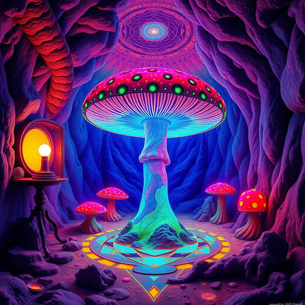 Inside Room Where Psilocybin mushroom