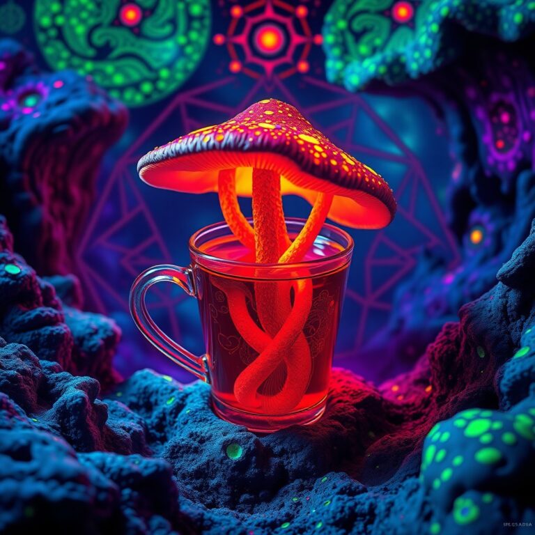 Shot Mushroom Tea Into