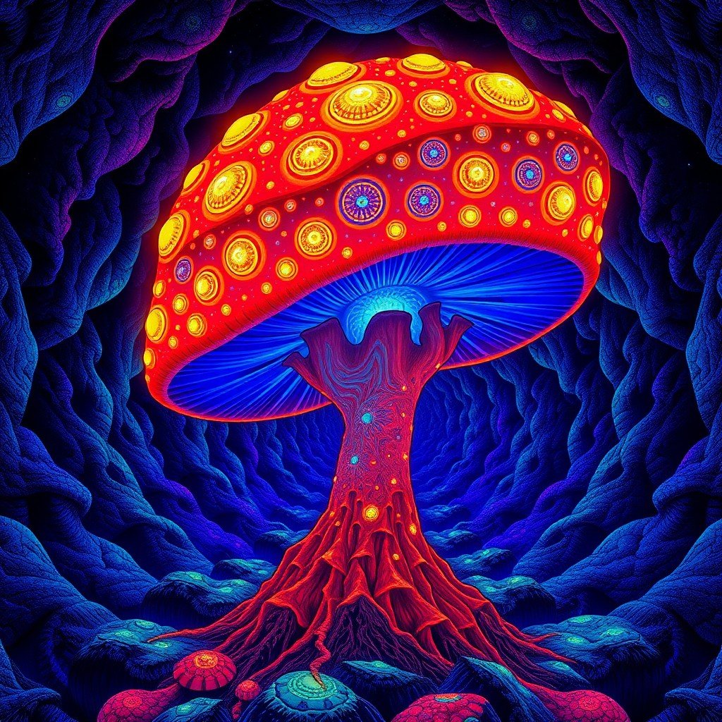 Mind's Hidden Tunnels Mapping mushroom