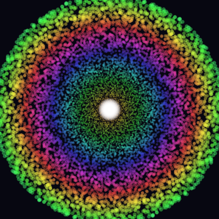 a glowing mycelial network spanning a galaxy