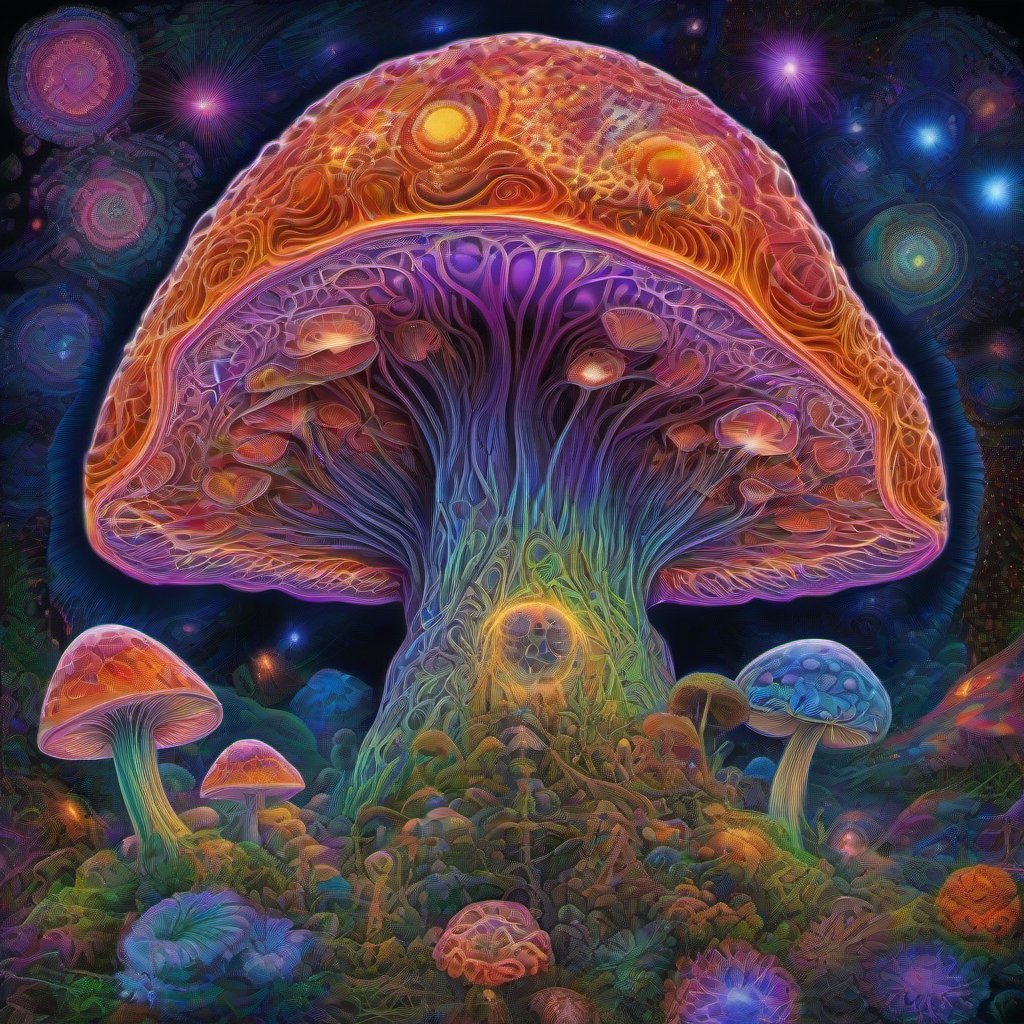DMT harmine blend reduces mushroom