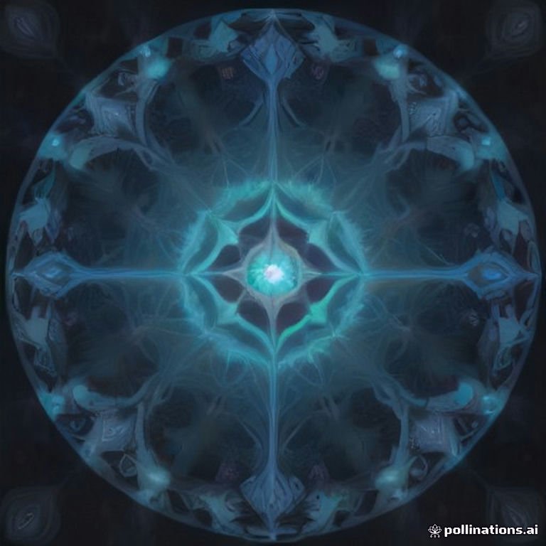 A highly detailed digital painting of a symmetrical mandala radiating from a central glowing third-eye, surrounded by intricate fractal patterns in deep indigo,